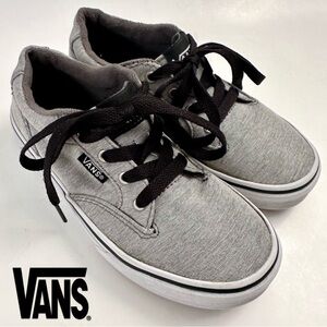 Boy’s Vans Black/Gray Shoes Sz 1 Little Boy